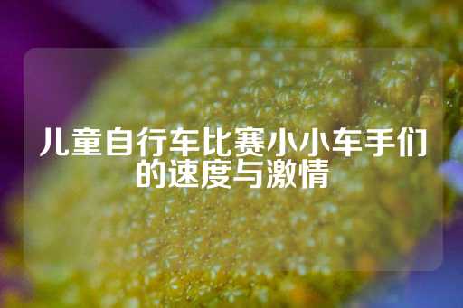 儿童自行车比赛小小车手们的速度与激情